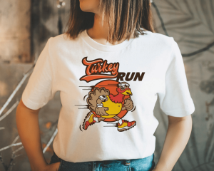 Turkey Run on Thanksgiving Funny T shirt